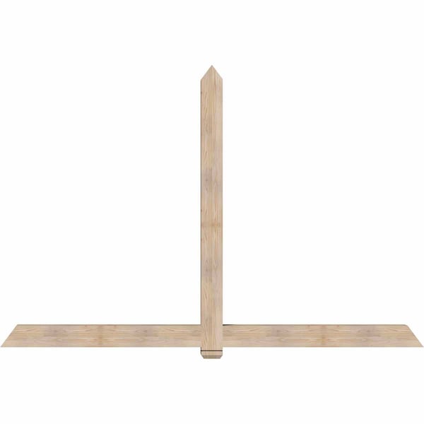 Ekena Millwork Eugene Smooth Timber Gable Bracket, Douglas Fir, 108"W x 72"H x 5 1/2"D x 5 1/2"F, 16/12 Pitch GBW108X72X0606EUG00SDF - main